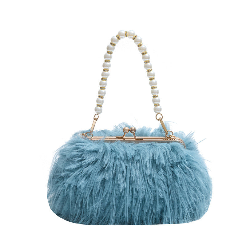 Lavish Feather Handbag + Vanity For Women