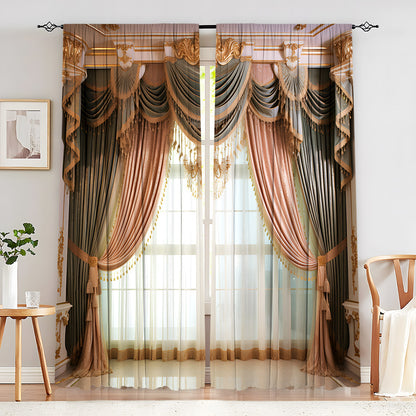 European Elegant & Luxury Creative Home Flower Character Black-Out Curtains