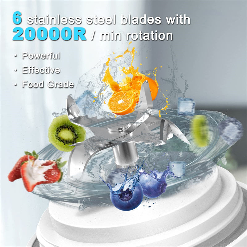 Versatile Design Portable Juice Blender For Shakes And Smoothies With 6 Blade Mini Blender Kitchen Essentials