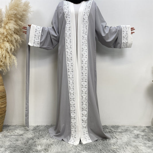 Classic Patchwork Lace Abaya (Burkha,kaftans) For Women