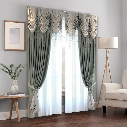 European Elegant & Luxury Creative Home Flower Character Black-Out Curtains