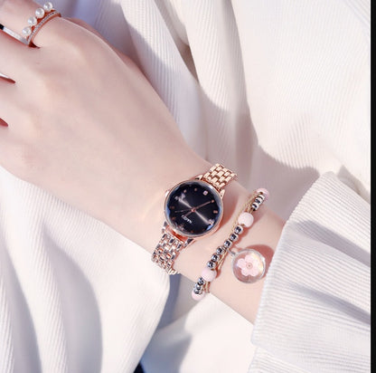 Elegant Women Casual Romantic Wrist Watch With  Alloy Strap