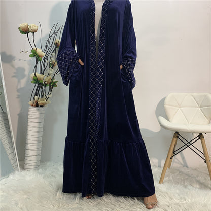 Royal Velvet Gilde Abaya (Burkha,kaftan) For Women