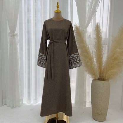 Vintage Middle-East Turkey Embroidered Elegant Abaya (Burkha,kaftans) For Women