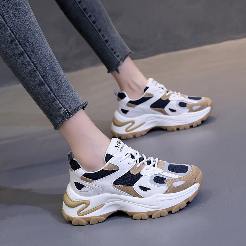 Trifle & Retro Color Matching Versatile Sneakers For Women