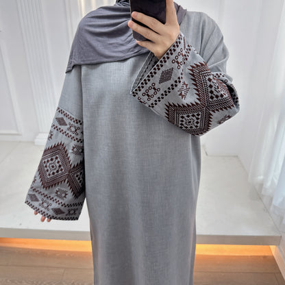 Vintage Embroidered Design Abaya (Burkha,kaftans) For Women