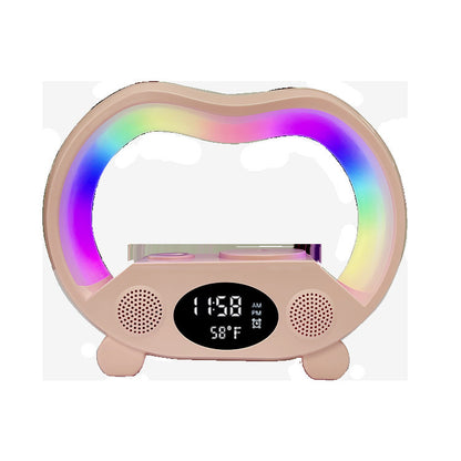 6 In 1 Smart Remote Control Bluetooth-compatible Ambience Intelligent LED Table Lamp Multi-function With Wireless Charger