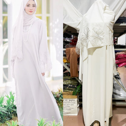 Elegant Indonesian Abaya  (Burkha,kaftan) With Headscarf  For Women