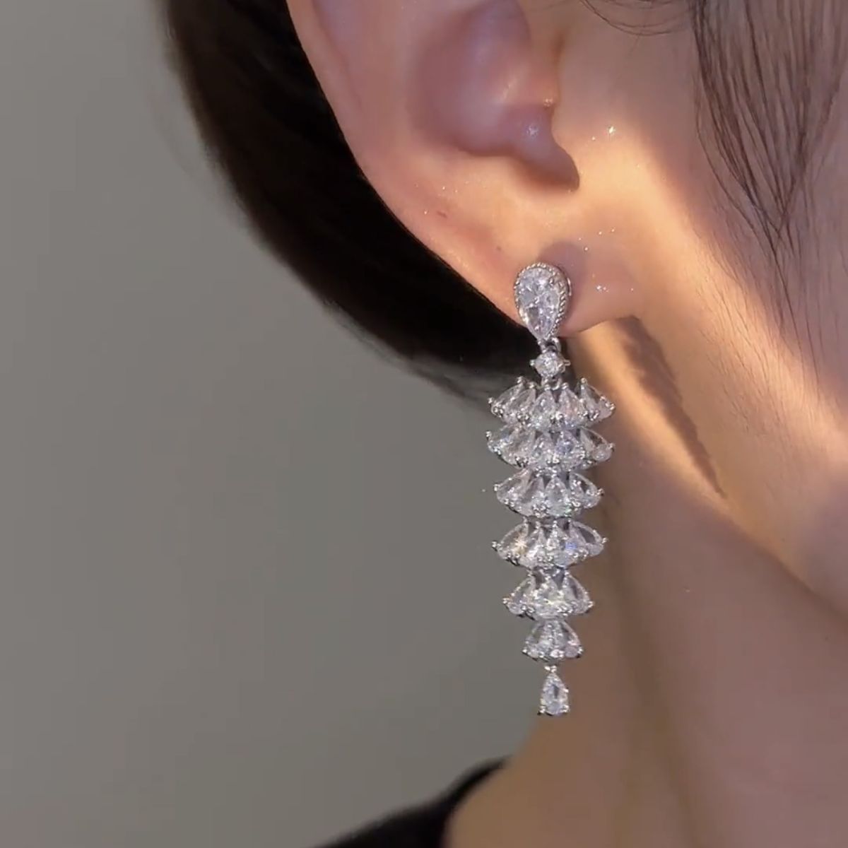 Sparkling Zircon Tree Drop Earrings Party Jewellery For Women