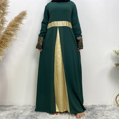 lavish Patchwork Long Sleeved Abaya (Burkha,kaftan) For Women