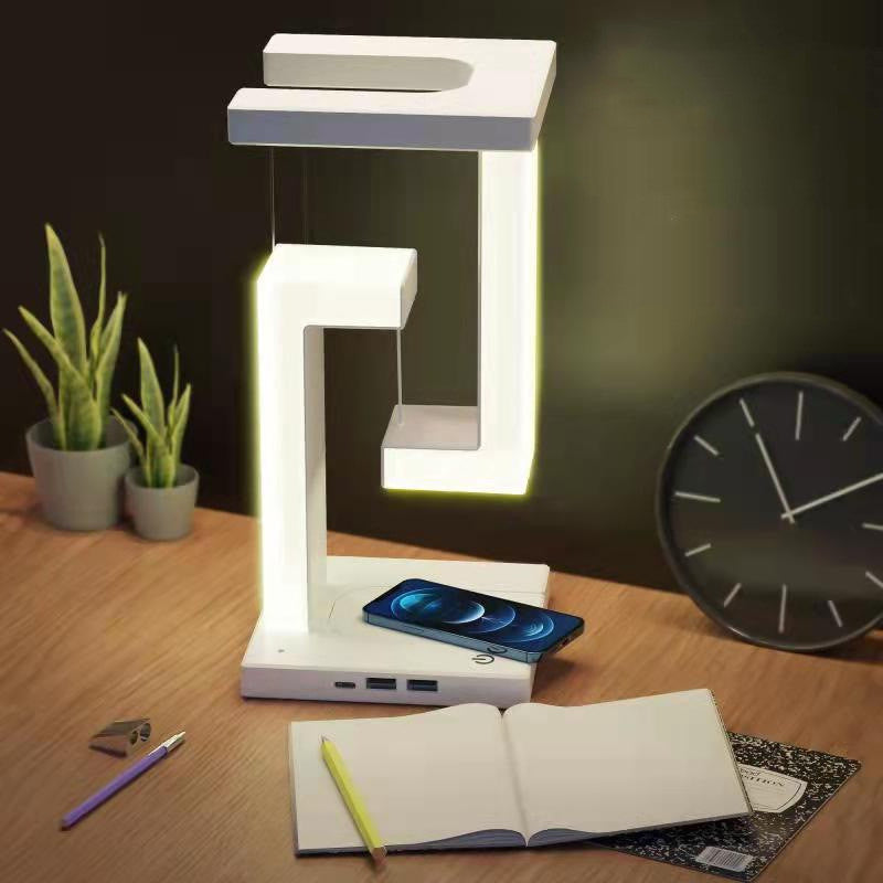 Elegant Suspension Table Lamp & Smartphone Wireless Charger