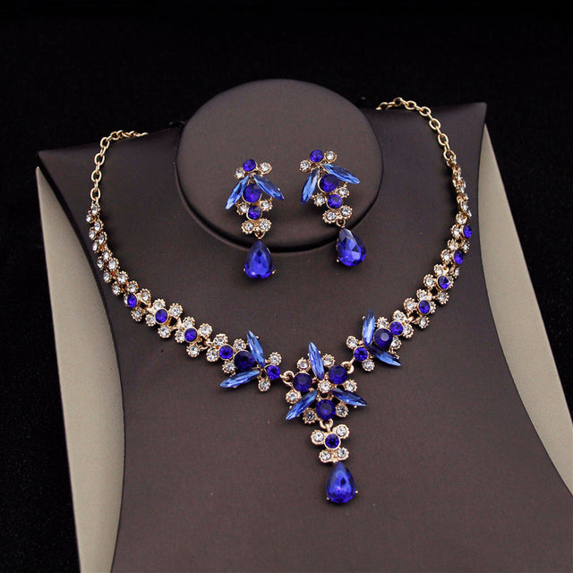 Royal Queen Bridal Jewelry Sets For Women Luxury Tiaras Crown