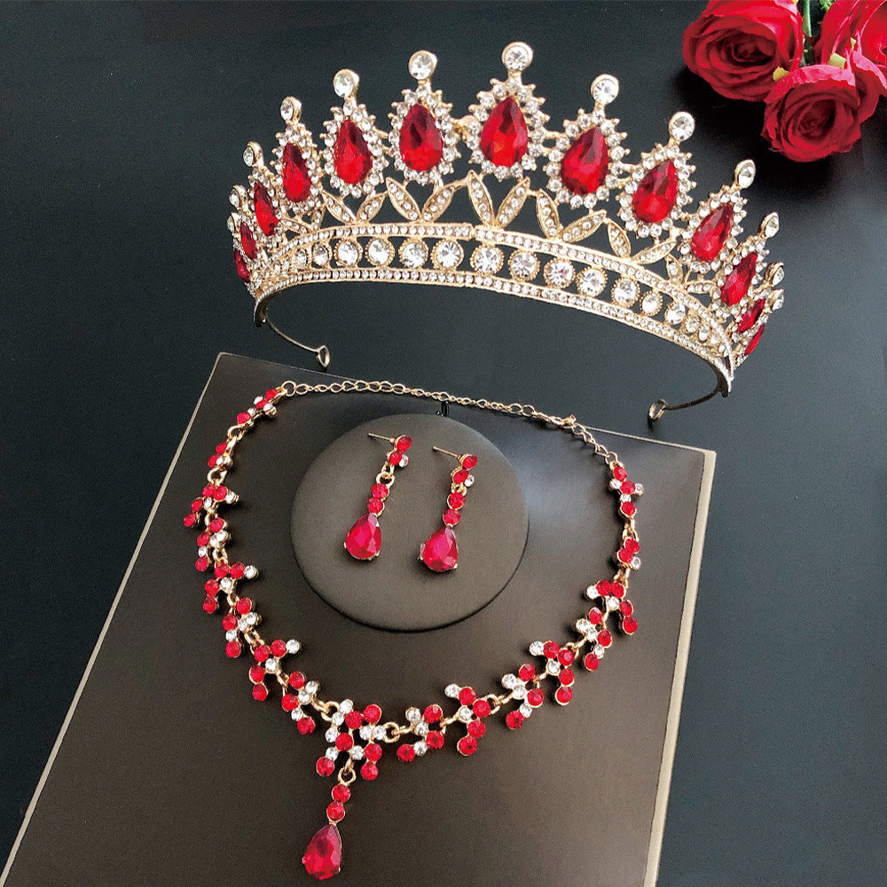 Royal Queen Bridal Jewelry Sets For Women Luxury Tiaras Crown